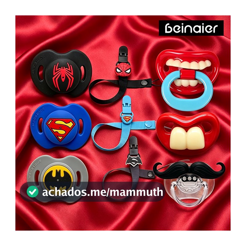 Kit Chupeta de Silicone para Bebê Barba - Design Divertido e Livre de BPA