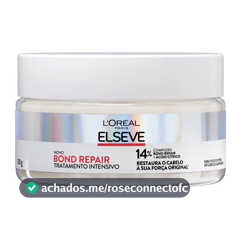 Máscara de Tratamento Intensivo, com Ácido Cítrico, Reconstrução Profunda, Bond Repair Elseve L'Oréal Paris 200g