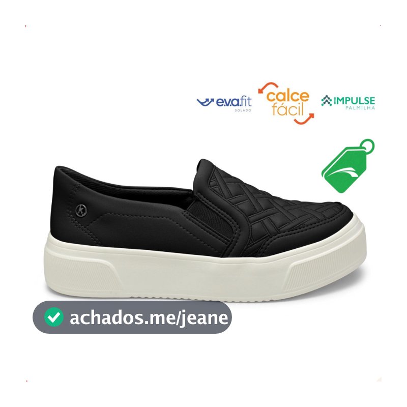 Tênis Feminino Kolosh Casual Calce Fácil Confort Maciez Novo