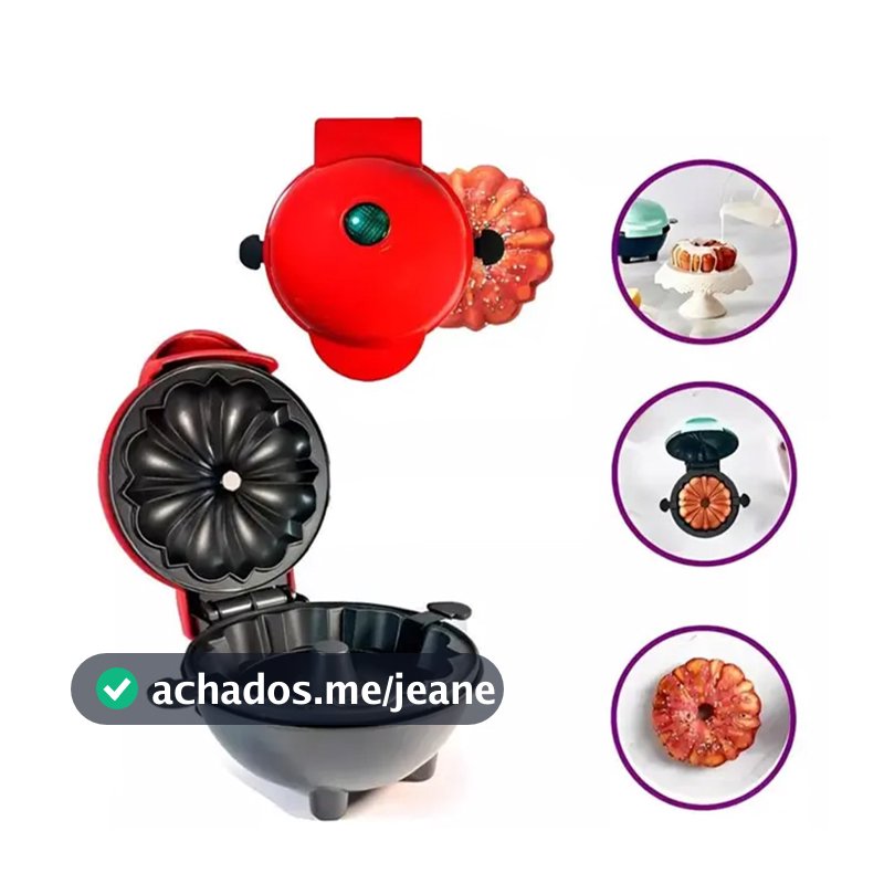 Máquina Elétrica Portátil Para Assar Bolo E Waffles 110V