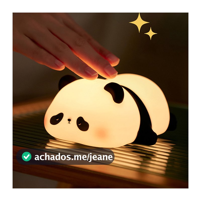 Bonito Panda Night Light Decoração De Mesa Dos Desenhos Animados Dormindo Lâmpada Estudo Quarto Casa