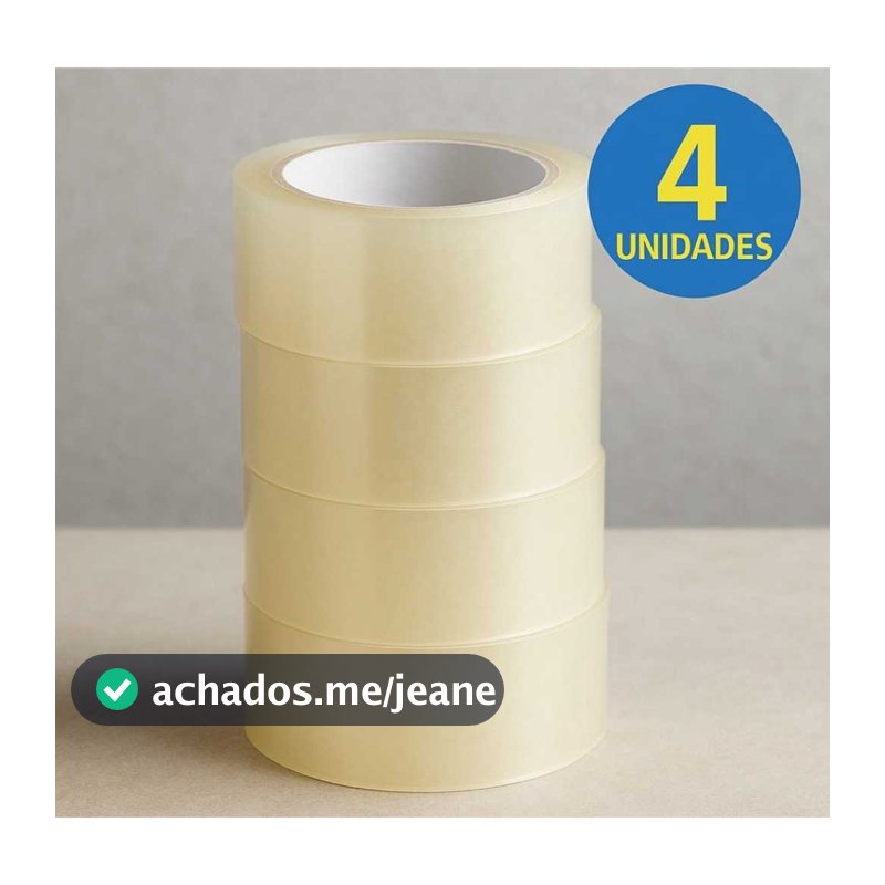 Kit Durex Largo Transparente 45mm x 40m Larga Fita Adesiva Embalagens Caixas Kit e Unidades