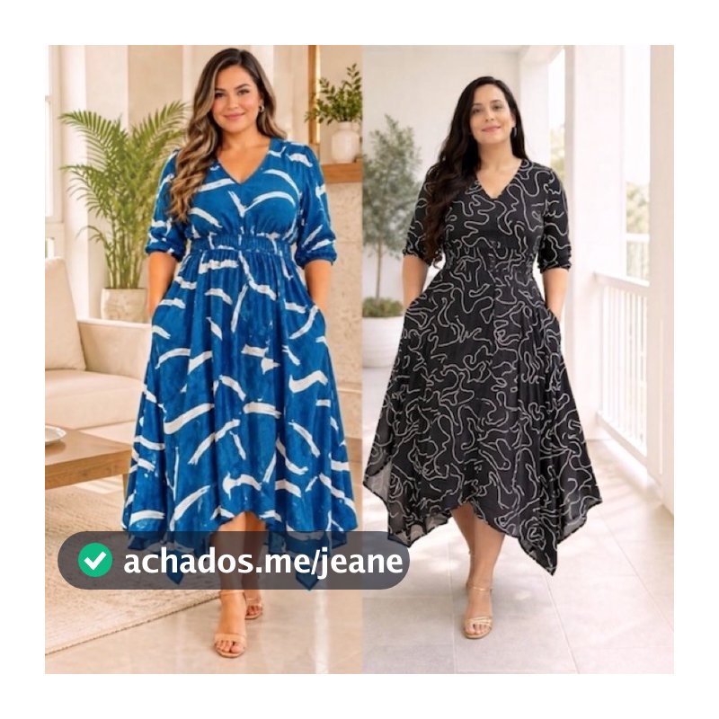 Vestido longo elegante assimetrico moda evangélica