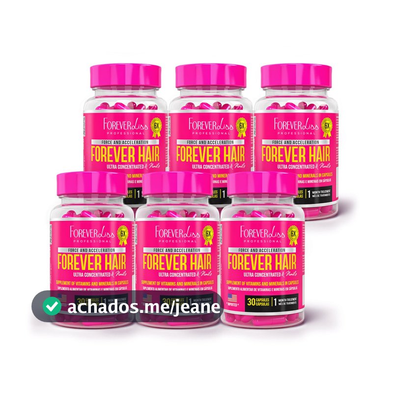 Kit Tratamento 6 Meses Forever Hair Crescimento Capilar