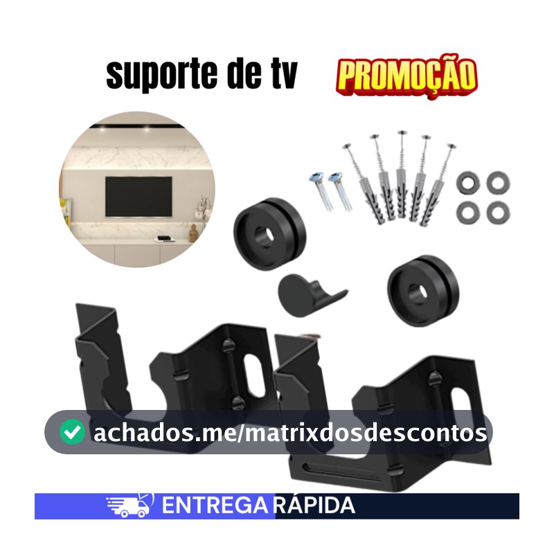 Suporte Universal Fixo Para Televisão e Monitor Smart TV LED LCD 4K Parede Painel 10 a 100 Polegadas