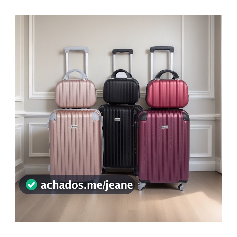 Mala De Bordo +frasqueira  kit  8kg 9kg 10 kg Viagem jia   Rodinhas 360°modelos Cores  Rosa ouro  rodinha duplo
