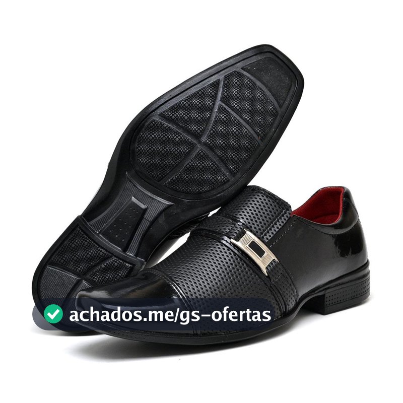 sapato social masculino preto verniz de fivela elegante moderno elegante