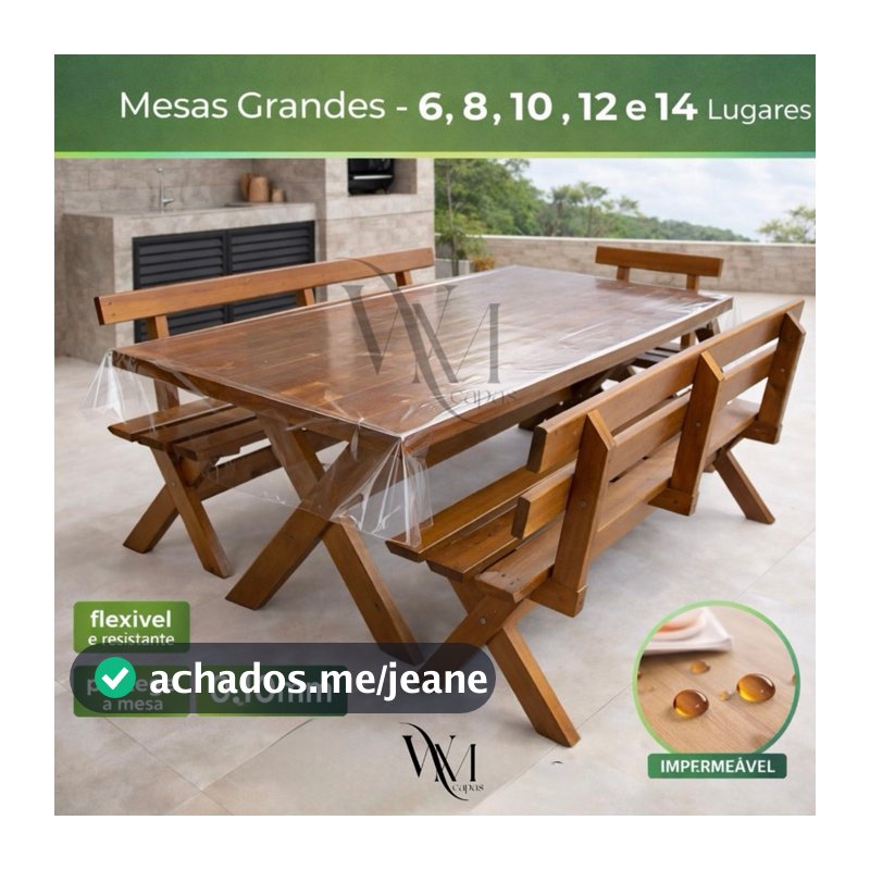 Toalha de Mesa Transparente PVC Premium 0,10mm| Antiderrapante | Anti Mancha | Protege Madeira | Várias Medidas