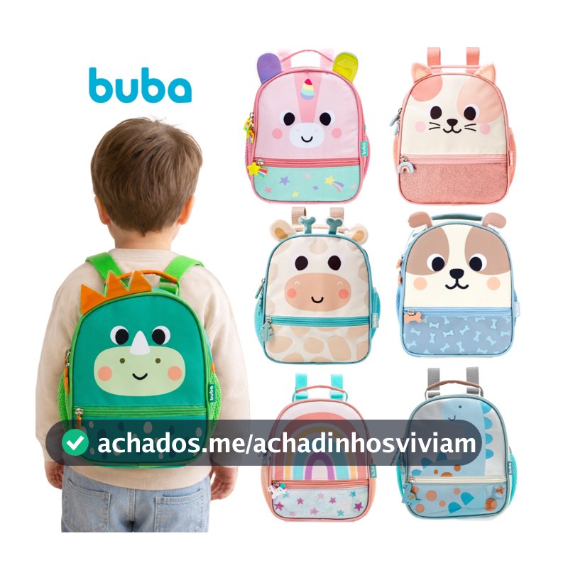 Lancheira Térmica Infantil Escolar Grande Buba Lancheira Infantil Menino Bebe Passeio Unicórnio Dinossauro Lancheira