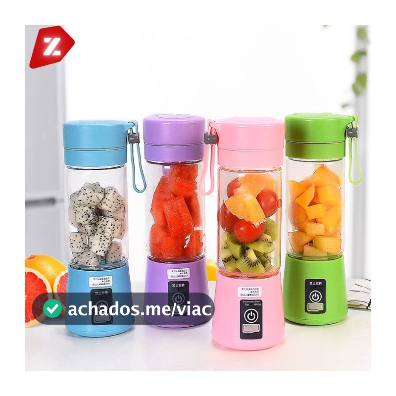 Mini Liquidificador Portátil Shake 6 Laminas + Cabo USB