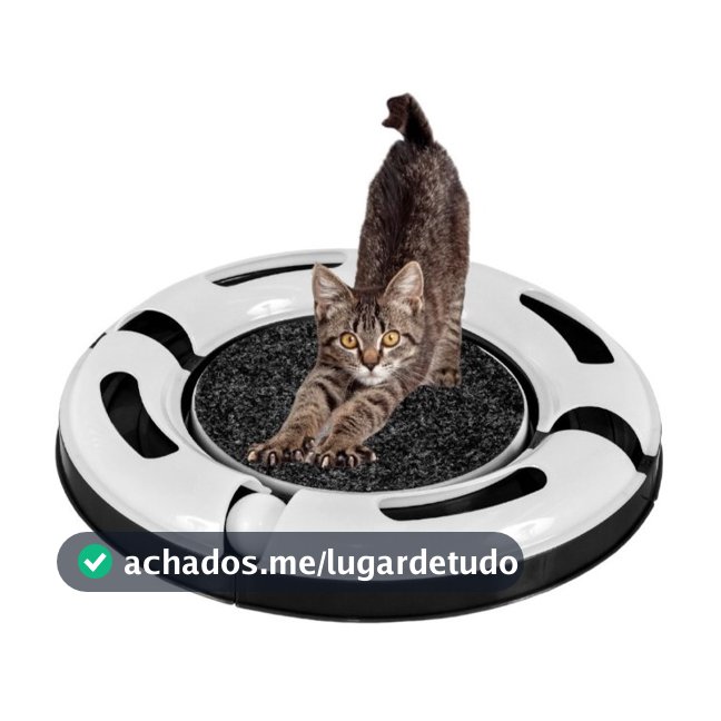 Arranhador Interativo Redondo Para Gato Relax Com Bolinha Miau Jel Plast