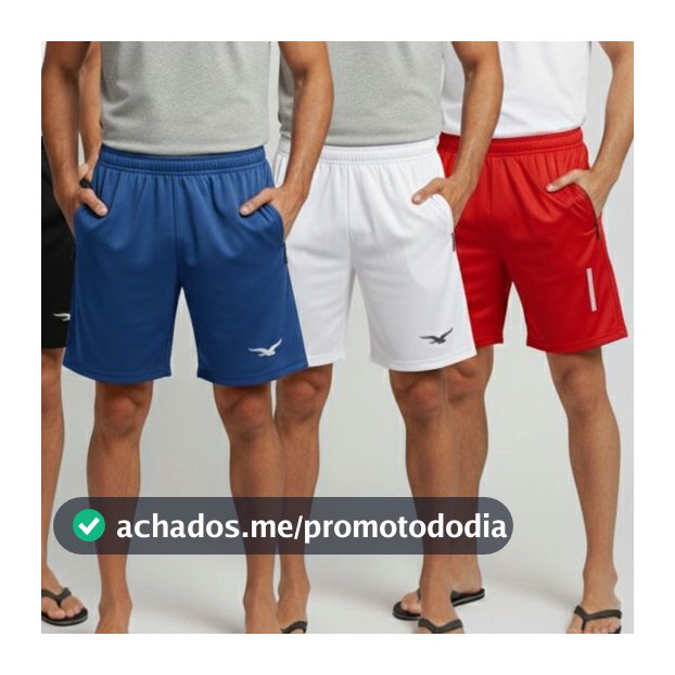 Kit 3 Bermudas Para Homens  Bermudas Com Bolsos Para Celular Com Ziper