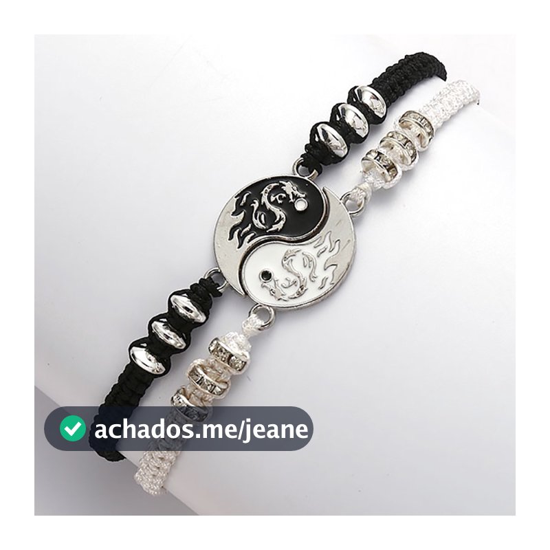 Pulseira De Casal Ajustável Com Pingente Dragão/Yin Yang/Tai Chi/Gossip Pulseiras Acessórios