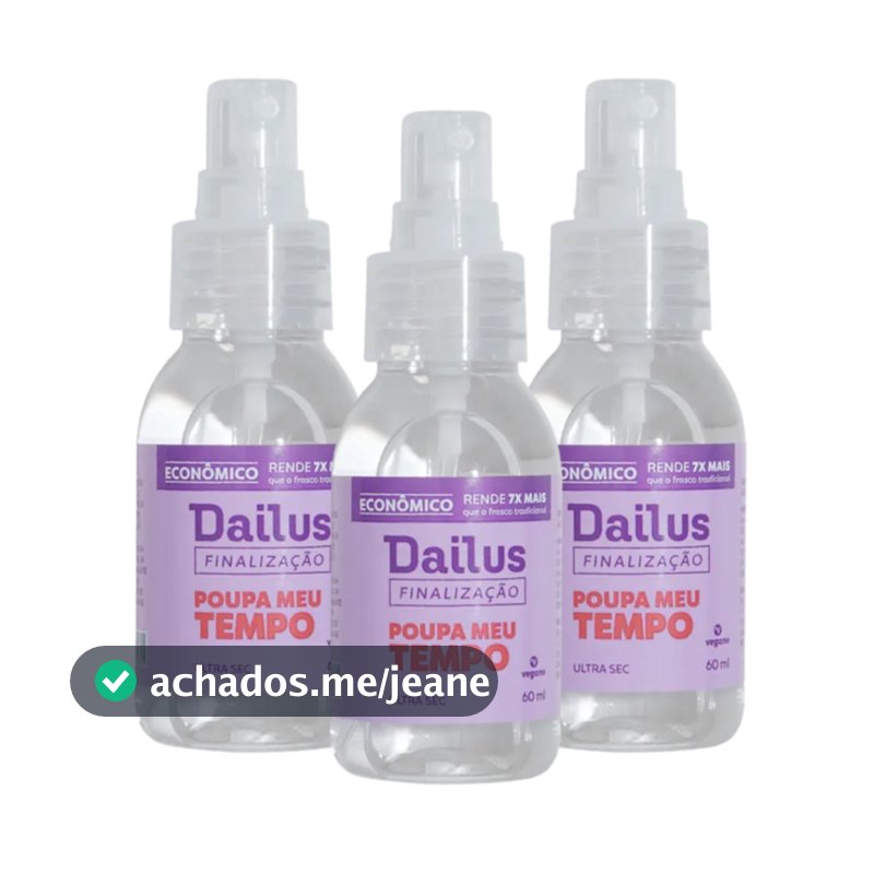 KIT 3 SPRAY Secante de esmalte Dailus poupa meu tempo 60 ml