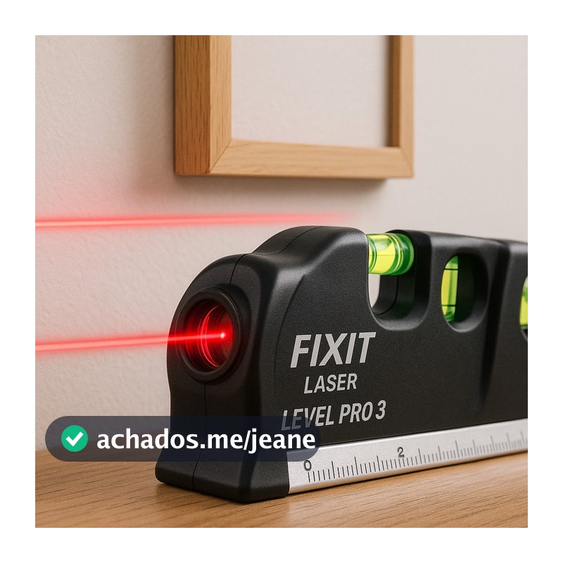 Level Pro3: Nível Laser Profissional com Trena 2.5m, 3 Estágios e Régua, Baterias AG13 Incluídas