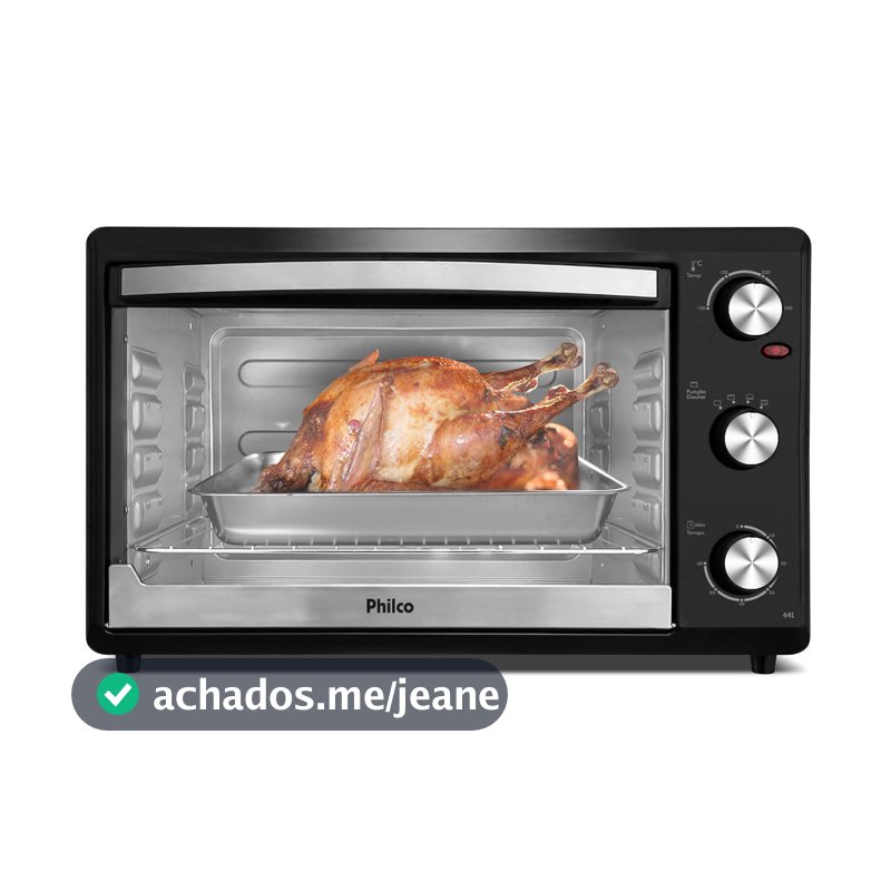 Forno Elétrico Philco 44L Preto Dupla Resistência PFE44P