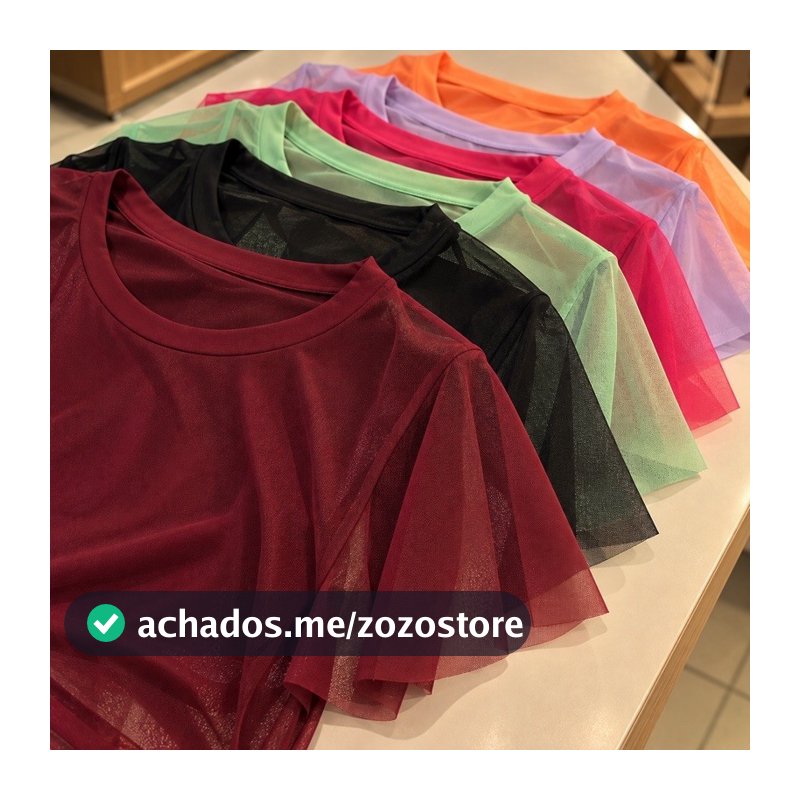 Blusa de Tule Academia Fitness Corte a Laser Crossfit