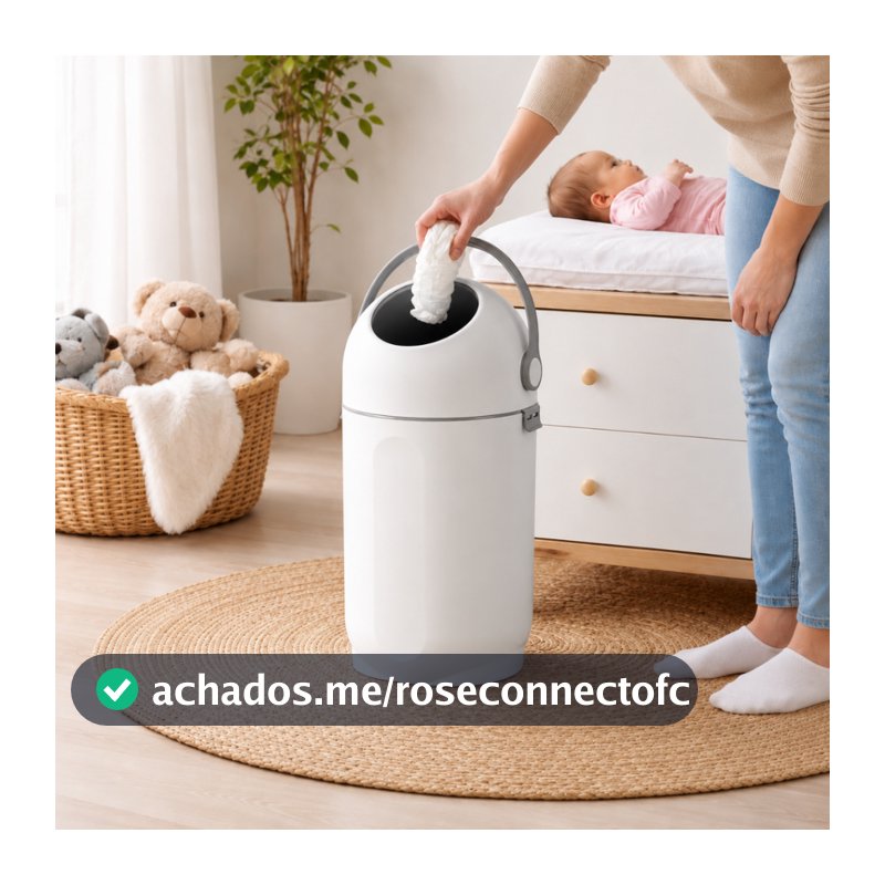 Lixeira Anti Odor Bebê 12 Litros Lixo Anti Odor Fralda Lixeira Para Quarto de Bebê