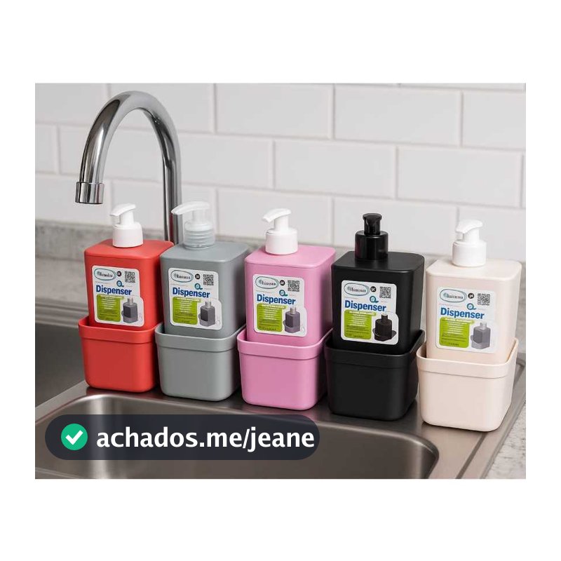 Porta Detergente com Dispenser Moderno | Organizador de Pia | Praticidade no Dia a Dia - 550 ML