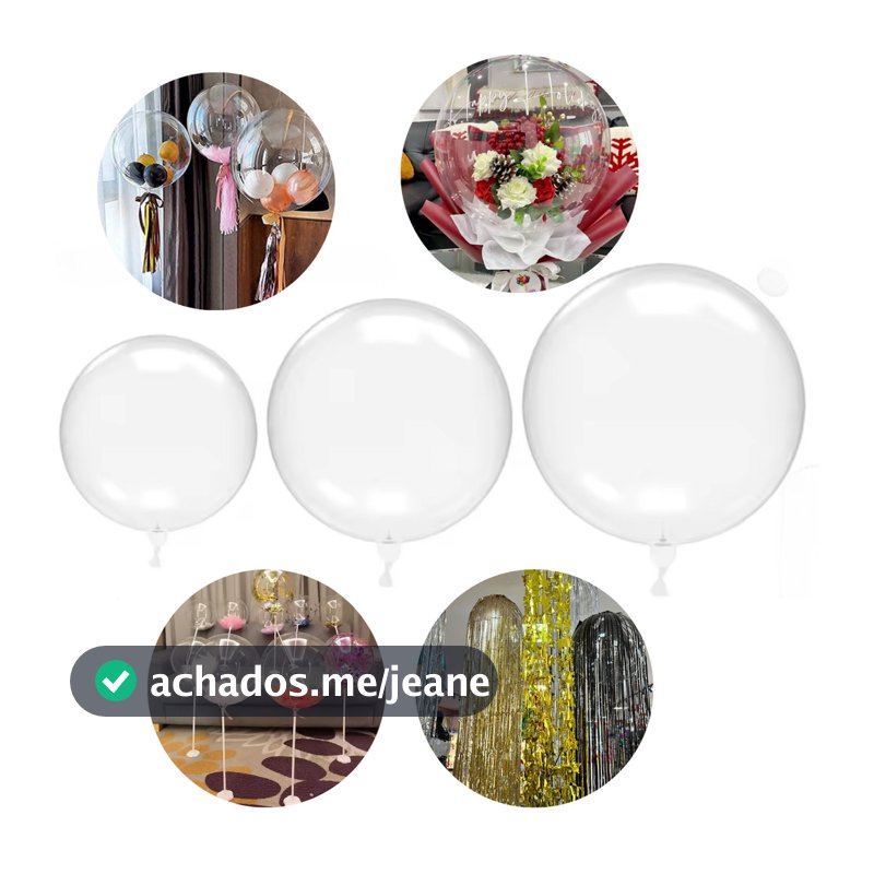Balão Bubble Bolha de Ar Decoração e Festa - Transparente cristal