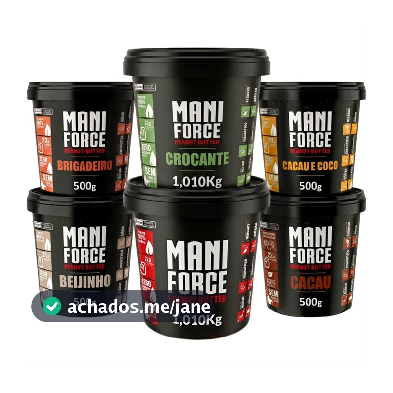 Pasta De Amendoim Integral Vários Sabores Maniforce
