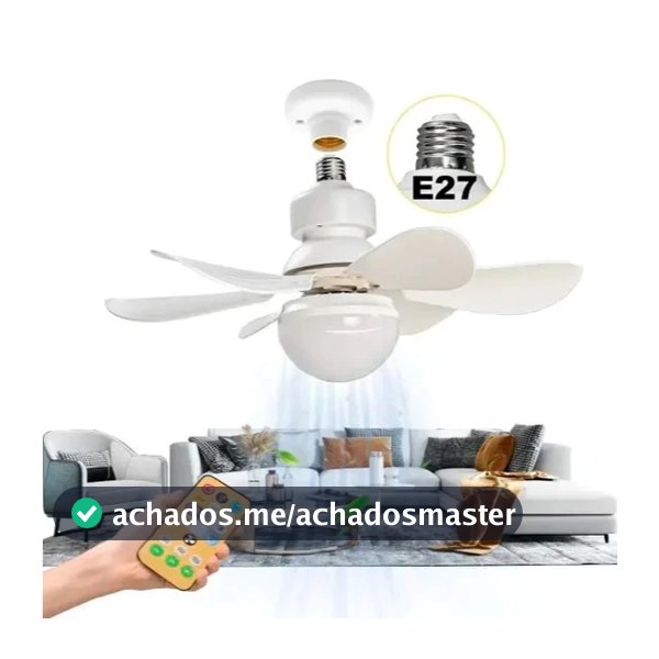 Ventilador De Teto 60w  Com Luz Com 6 Pás Ajustável Bivolt Pronta Entrega