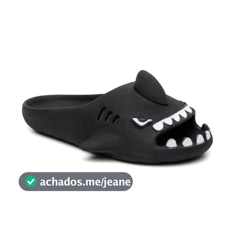 Chinelo Infantil Slide Sharky Fun Tubarao Divertido