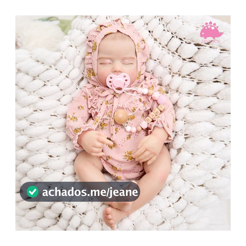 Boneca Reborn Realista 48cm Com Enxoval Completo Corpo Siliconado Macio POP YO