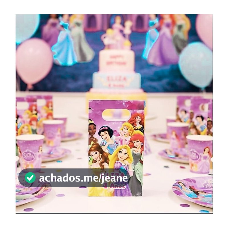 Lembrancinhas sacolinhas personalizadas Princesas