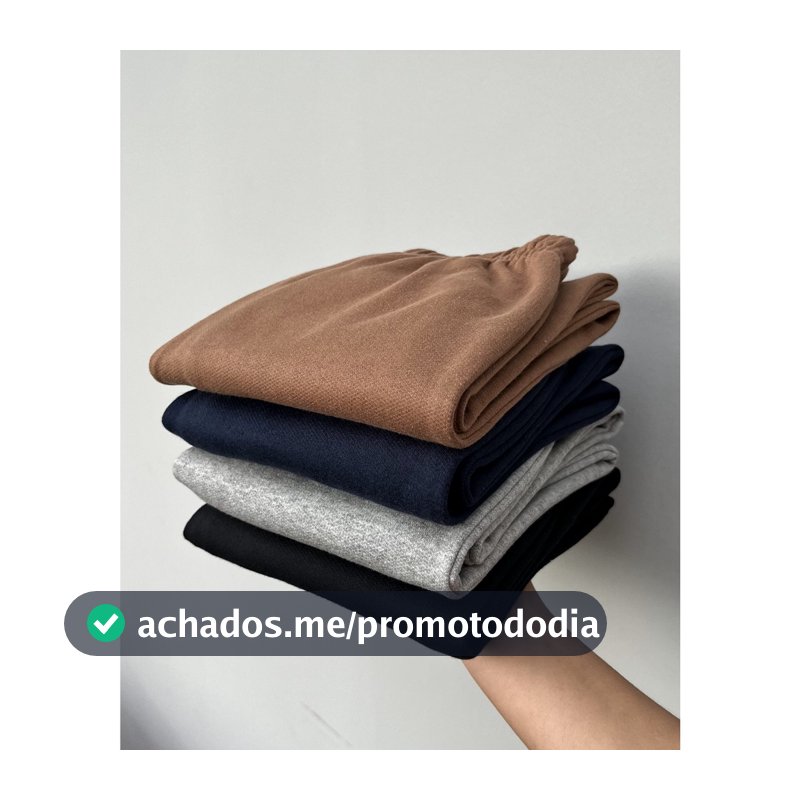 Kit 4 Calças Moletom Infantil Peluciada com Punho Elástico 60% Algodão Tamanhos 02 ao 18 Unissex