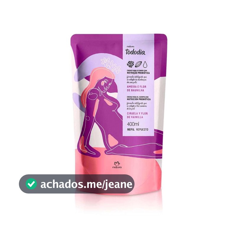 Refil Creme Natura Tododia Ameixa e Flor de Baunilha 400ml