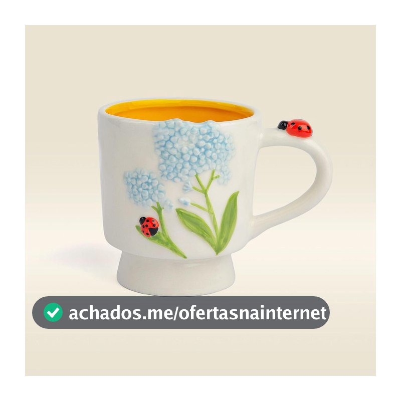 Caneca Hortênsia Cerâmica 590ml - A\CASA