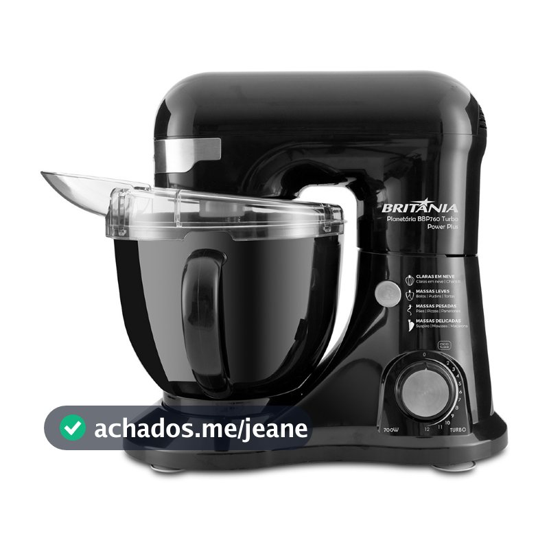 Batedeira Planetária Britânia BBP760P Power Plus 700W
