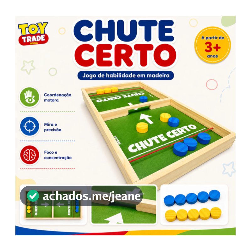 Chute Certo Jogo de Tabuleiro Educativo Pedagógico Futebol Gol – Diversão em Família