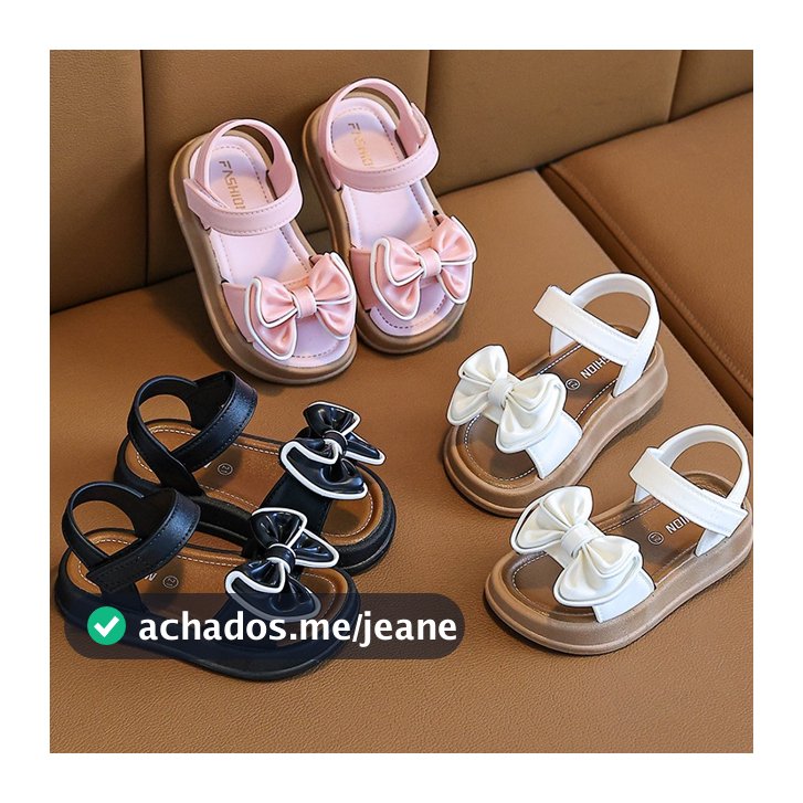 Sandálias Infantis Elegantes Princesa Princesa de Laço de Menina Sapatos Luz Suave