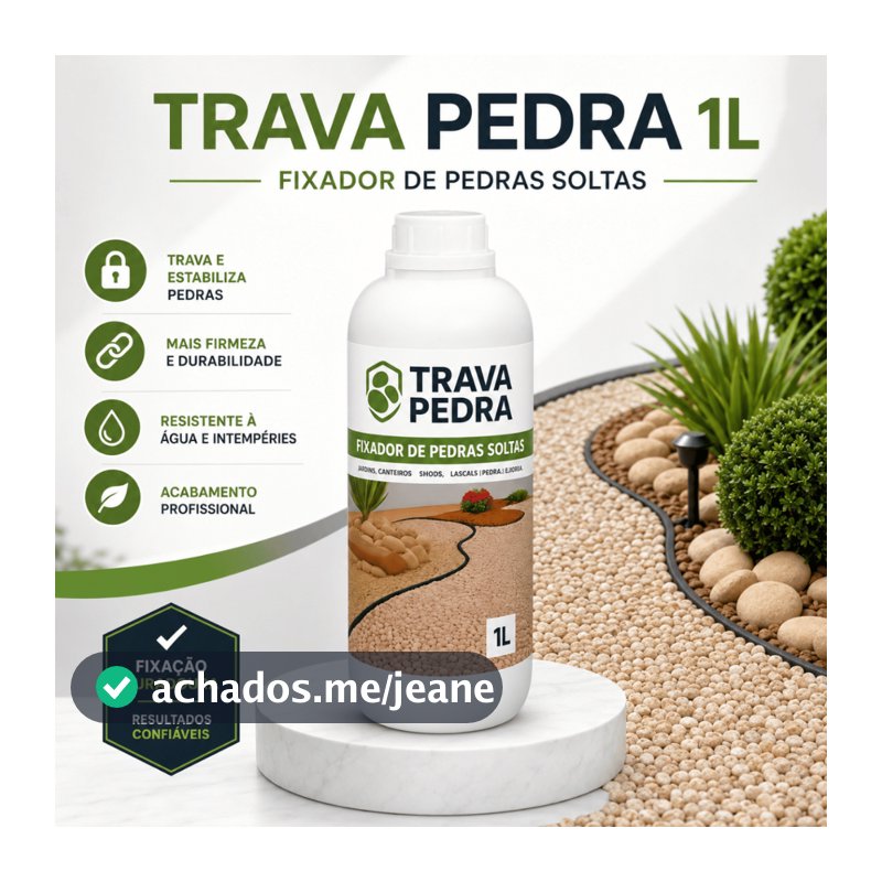 Trava Pedra 1L Para Jardins Pisos Fachadas Impermeável Contra Umidade Fixa Pedra Natural Uso Geral
