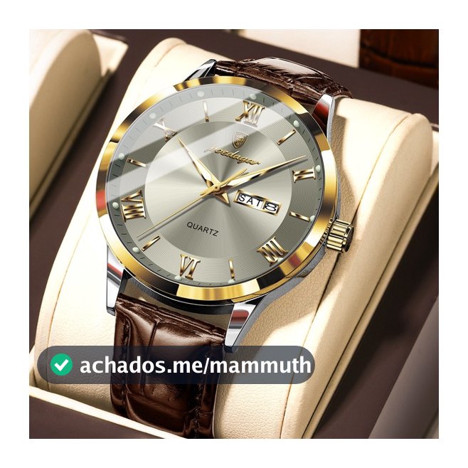 POEDAGAR Couro Relógios Masculinos De Luxo À Prova Dwaterproof Água Luminosa Data Semana Relógio Masculino Esporte Negóc