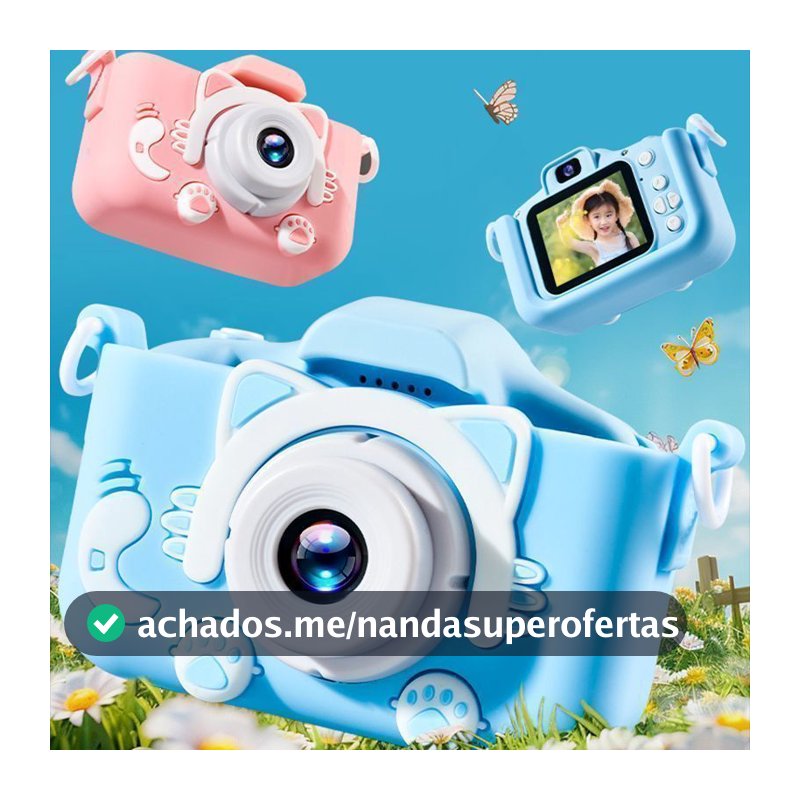 📸 Camera Infantil Digital Mini Filmadora Fotografica Para Crianças Tira Foto E Faz Vídeo De Verdade