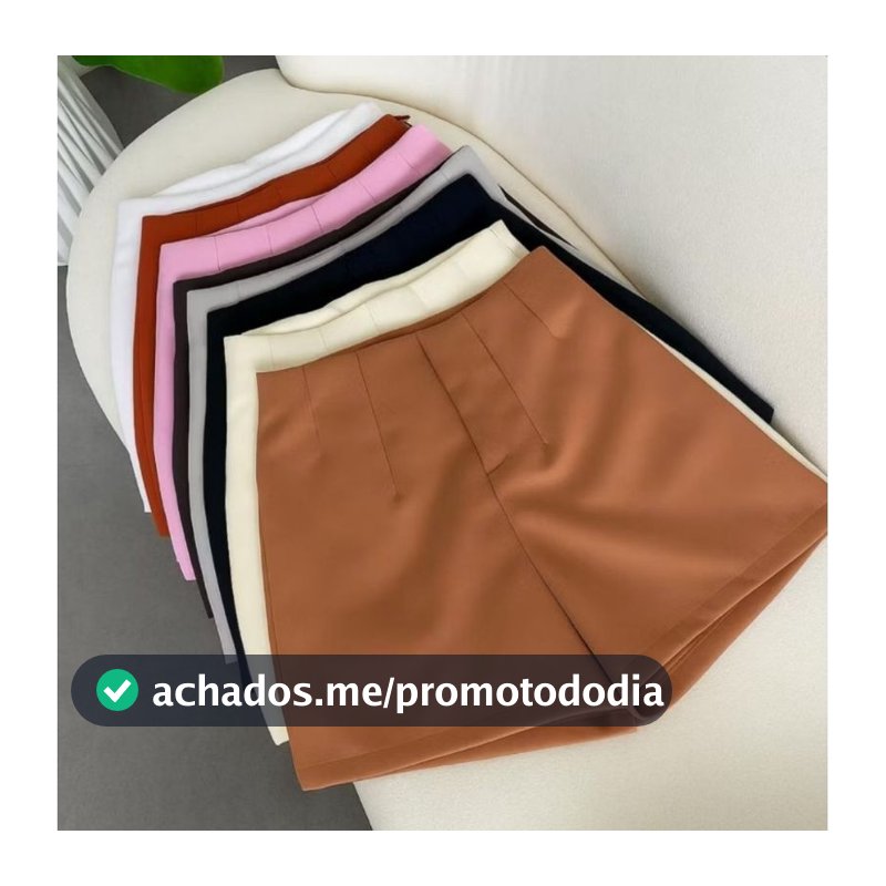 Short de Alfaiataria Feminino Zara Cintura Alta Social