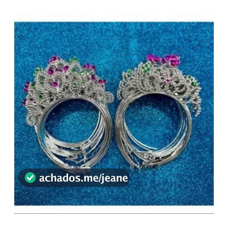 kit c 12 tiaras princesa plástica festa princesa sortido