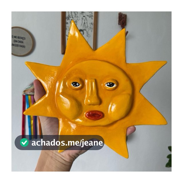 Sol em Cerâmica Fria Decoração Placa Decorativa