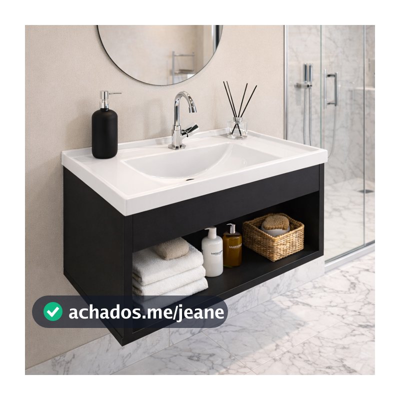 Armário Slim 60cm Gabinete de banheiro Casa Gabinete de Banheiro Armário Banheiro Com Pia Slim 60cm