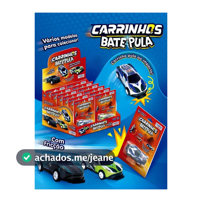 Carrinho Bate e Pula Infantil Brinquedo Educativo Colorido e Resistente Presente Perfeito
