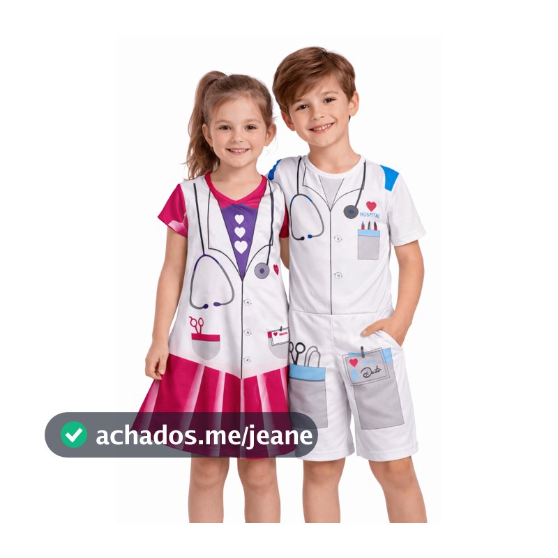 Fantasia Infantil Médica(o) para festas carnaval
