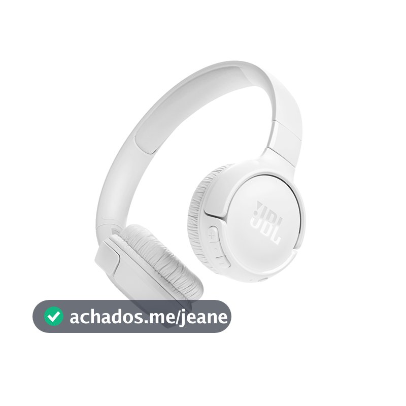 Fone de Ouvido JBL Tune 520BT Bluetooth Sem Fio Branco