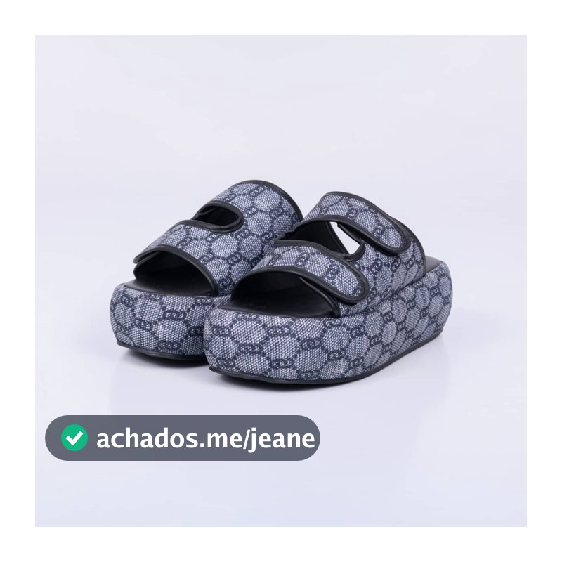 Chinelo Feminino Flatform de Velcro Berlim Not Me Shoes Confortável e Estiloso Dia a Dia Elegante