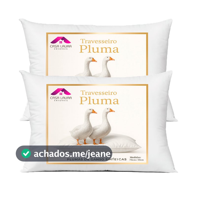 Kit 1/2/4/6 Travesseiro Pluma de Ganso Descanso Antiacaro 70x50cm Barato Sintético