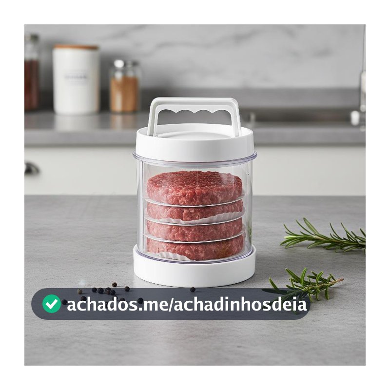 Fabricante De Hambúrguer Multicamadas SPF Com Recipiente De Armazenamento , Molde De Prensa De Carne Não Sti , Caixa Con