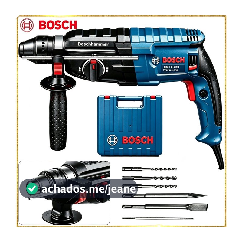 Bosch GBH 2-28D Martelete Furadeira de Impacto Rotativo 3 Funções SDS-plus1600w profissão furar concreto ar condicionado