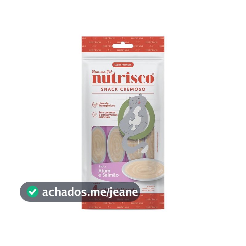 Petisco para Gatos Snack Cremoso Nutrisco Sabor Atum e Salmão 56g